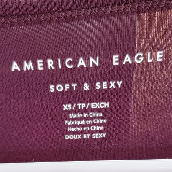 AMERICAN EAGLE Soft and Sexy Blouse Plum - Picture 5 of 7